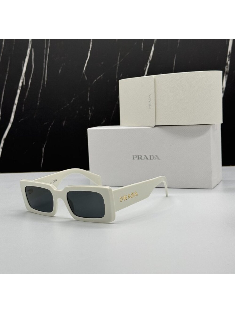 NWT Prada SPR A07 White Sunglasses PRA07S 1425S0